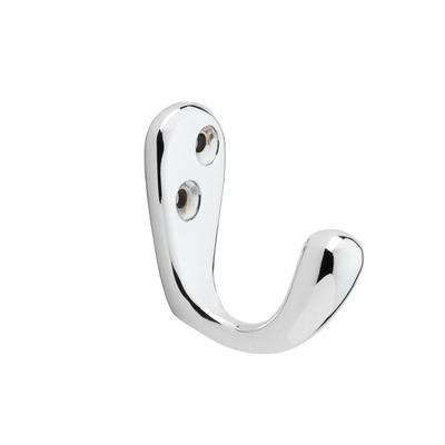 Alexander & Wilks Victorian Single Robe Hook, Polished Chrome - AW774PC POLISHED CHROME