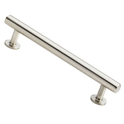 Alexander & Wilks Round T-Bar Cupboard Pull Handle (128mm, 160mm OR 192mm c/c), Satin Nickel - AW814-SN SATIN NICKEL - 128mm c/c