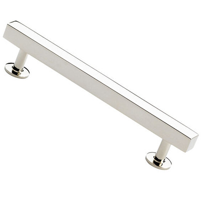 Alexander & Wilks Square T-Bar Cupboard Pull Handle (128mm, 160mm OR 192mm c/c), Polished Nickel - AW815-PN POLISHED NICKEL - 192mm c/c
