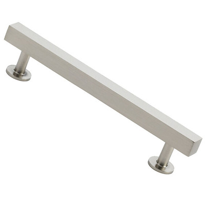 Alexander & Wilks Square T-Bar Cupboard Pull Handle (128mm, 160mm OR 192mm c/c), Satin Nickel - AW815-SN SATIN NICKEL - 192mm c/c