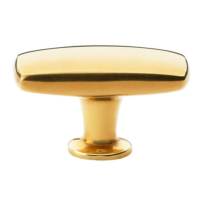 Alexander & Wilks Romulus Soap Bar Cupboard Knob (47mm OR 60mm Length), Burnished Brass - AW822-BB BURNISHED BRASS - 60mm
