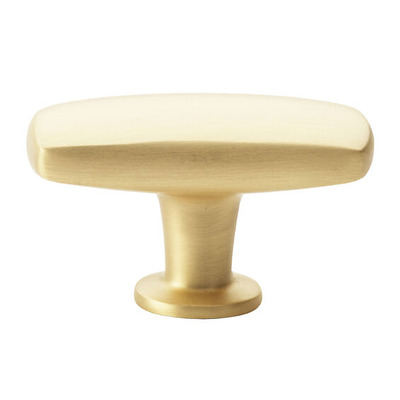 Alexander & Wilks Romulus Soap Bar Cupboard Knob (47mm OR 60mm Length), Satin Brass - AW822-SB SATIN BRASS - 60mm