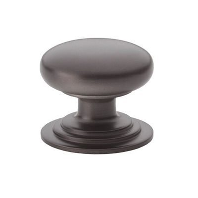 Alexander & Wilks Waltz Round Cupboard Knob On Stepped Rose (25mm, 32mm OR 38mm), Dark Bronze - AW825-DBZ DARK BRONZE - 32mm