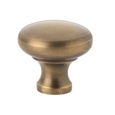 Alexander & Wilks Wade Round Cupboard Knob (32mm OR 38mm), Antique Brass - AW836-AB ANTIQUE BRASS - 32mm