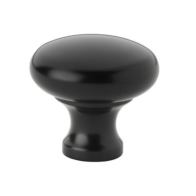 Alexander & Wilks Wade Round Cupboard Knob (32mm OR 38mm), Black - AW836-BL BLACK - 32mm