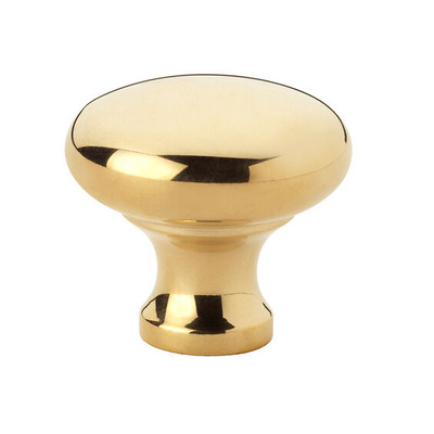 Alexander & Wilks Wade Round Cupboard Knob (32mm OR 38mm), Polished Brass - AW836-PB POLISHED BRASS - 38mm