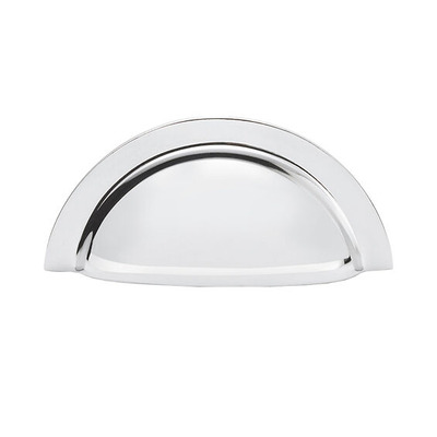 Alexander & Wilks Bardom Ridged Cup Handle (76mm c/c), Polished Chrome - AW903PC POLISHED CHROME - 76mm c/c