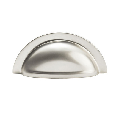 Alexander & Wilks Bardom Ridged Cup Handle (76mm c/c), Satin Nickel - AW903SN SATIN NICKEL - 76mm c/c