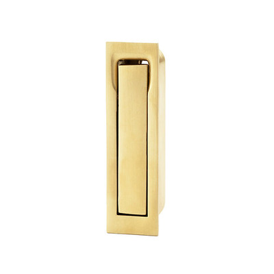 Alexander & Wilks Square Sliding Door Edge Pull (70mm x 19mm), Satin Brass PVD - AW990SBPVD SATIN BRASS PVD