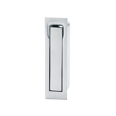 Alexander & Wilks Square Sliding Door Edge Pull (70mm x 19mm), Satin Chrome - AW990SC SATIN CHROME