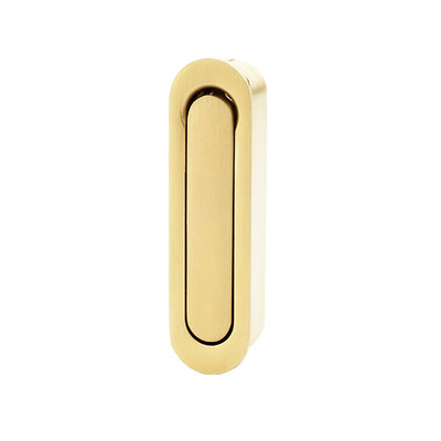 Alexander & Wilks Radius Sliding Door Edge Pull (70mm x 19mm), Satin Brass PVD - AW991SBPVD SATIN BRASS PVD