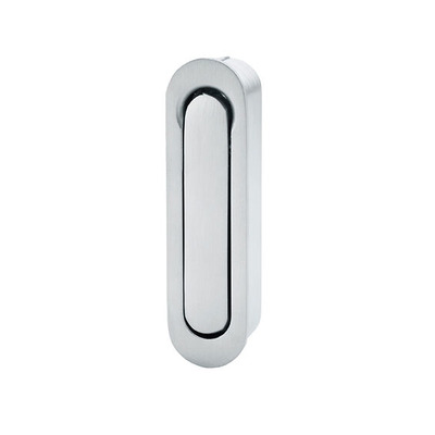Alexander & Wilks Radius Sliding Door Edge Pull (70mm x 19mm), Satin Chrome - AW991SC SATIN CHROME