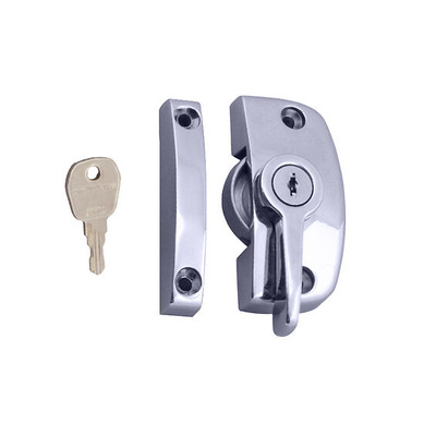 ASEC Reversible Handing Locking Window Pivot (8.5mm, 11.55mm Keep Or Without Keep), Chrome - AS11673 CHROME - 11.5mm KEEP