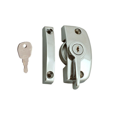 ASEC Reversible Handing Locking Window Pivot (8.5mm OR 11.55mm Keep), Brushed Silver - AS11674 BRUSHED SILVER - 11.5mm KEEP