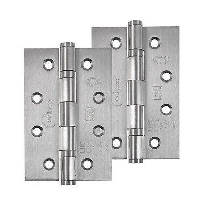 Frisco Eclipse Grade 7 - 4 Inch Stainless Steel Slim Knuckle Ball Bearing Hinge, Satin Stainless Steel - 14341 (sold in pairs) 4 INCH - STAINLESS STEEL