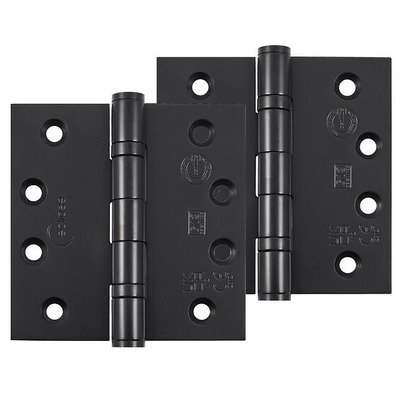 Frisco Eclipse Grade 13 - 4 Inch Stainless Steel Ball Bearing Projection Hinge, Matt Black - 14841BLK (sold in pairs) 4 INCH - MATT BLACK