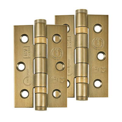 Frisco Eclipse Grade 7 - 3 Inch Stainless Steel Ball Bearing Hinge, Matt Antique Brass - 14852MAB (sold in pairs) 3 INCH - MATT ANTIQUE BRASS
