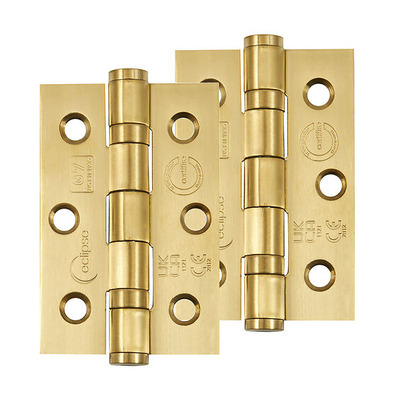 Frisco Eclipse Grade 7 - 3 Inch Stainless Steel Ball Bearing Hinge, Satin Brass - 14852SBP (sold in pairs) 3 INCH - SATIN BRASS
