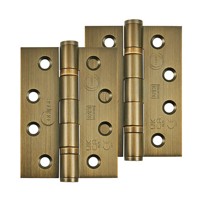 Frisco Eclipse Grade 13 - 4 Inch Stainless Steel Ball Bearing Hinge, Matt Antique Brass - 14854MAB (sold in pairs) 4 INCH - MATT ANTIQUE BRASS