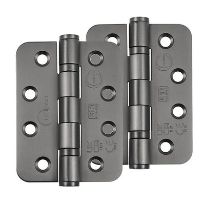 Frisco Eclipse Grade 13 - 4 Inch Stainless Steel Radius Ball Bearing Hinge, Dark Bronze - 14869DBZ (sold in pairs) 4 INCH - DARK BRONZE (RADIUS)