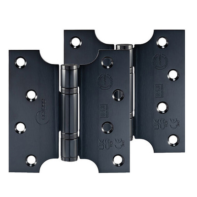 Frisco Eclipse Grade 13 - 4 Inch Stainless Steel Thrust Bearing Parliament Hinges, Matt Black - 14989BLK (sold in pairs) 4 INCH - MATT BLACK