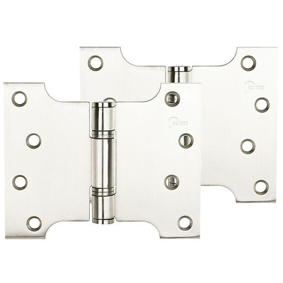 Frisco Eclipse Grade 13 - 5 Inch Stainless Steel Thrust Bearing Parliament Hinges, Polished Stainless Steel - 14993 (sold in pairs) 5 INCH - POLISHED STAINLESS STEEL