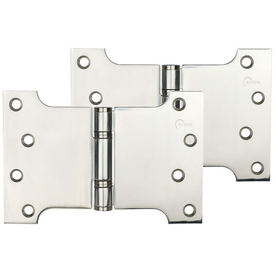 Frisco Eclipse Grade 13 - 6 Inch Stainless Steel Thrust Bearing Parliament Hinges, Polished Stainless Steel - 14996 (sold in pairs) 6 INCH - POLISHED STAINLESS STEEL