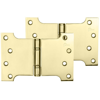 Frisco Eclipse Grade 13 - 6 Inch Stainless Steel Thrust Bearing Parliament Hinges, Polished Brass - 14997 (sold in pairs) 6 INCH - POLISHED BRASS