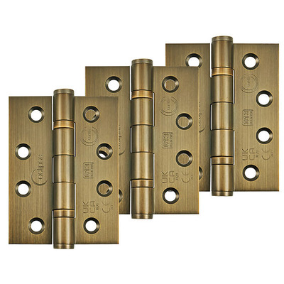 Frisco Eclipse Grade 13 - 4 Inch Stainless Steel Ball Bearing Hinge, Matt Antique Brass - PK854MAB (sold in packs of 3) 4 INCH - MATT ANTIQUE BRASS - SET OF THREE
