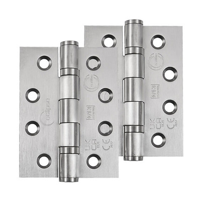 Frisco Eclipse Grade 13 - 4 Inch Stainless Steel Ball Bearing Hinge, Satin Stainless Steel - 14854 (sold in pairs) 4 INCH - SATIN STAINLESS STEEL