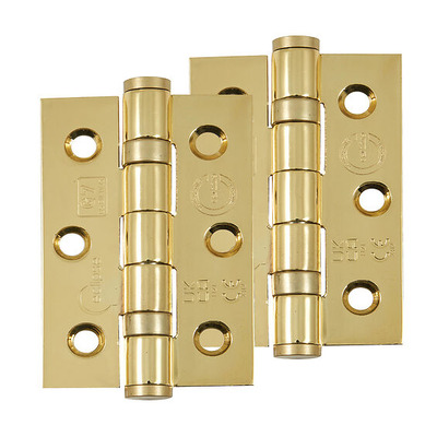 Frisco Eclipse Grade 7 - 3 Inch Stainless Steel Ball Bearing Hinge, Polished Brass - 14885 (sold in pairs) 3 INCH - POLISHED BRASS