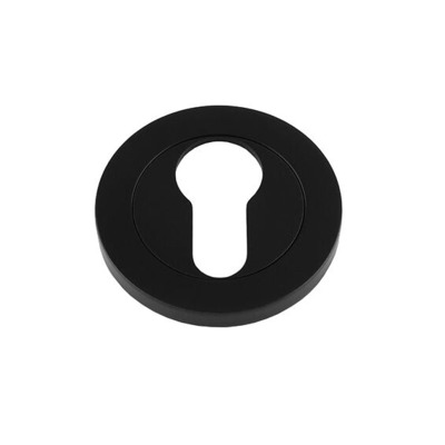 Alexander & Wilks Euro Profile Concealed Fix Escutcheon, Black - AW390BL BLACK - EURO PROFILE (CYLINDER HOLE)
