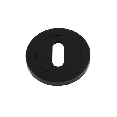 Alexander & Wilks Standard Profile Concealed Fix Escutcheon, Black - AW391BL MATT BLACK - STANDARD PROFILE (KEY HOLE)