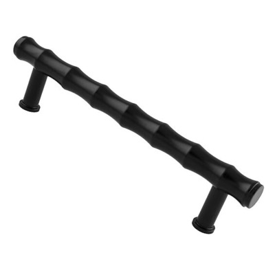 Alexander & Wilks Crispin Bamboo T-Bar Cupboard Pull Handle (128mm, 160mm OR 224mm c/c), Black - AW809B-BL MATT BLACK - 128mm c/c