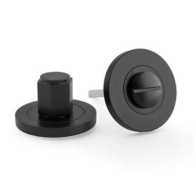 Alexander & Wilks Hex Bathroom Turn & Release, Black - AW794BL BLACK
