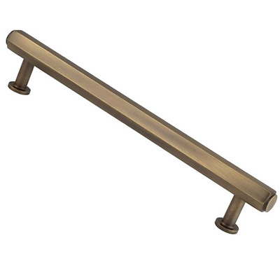 Alexander & Wilks Vesper Hex T-Bar Cupboard Pull Handle (128mm, 160mm OR 224mm c/c), Antique Brass - AW830-128-AB ANTIQUE BRASS - 160mm c/c