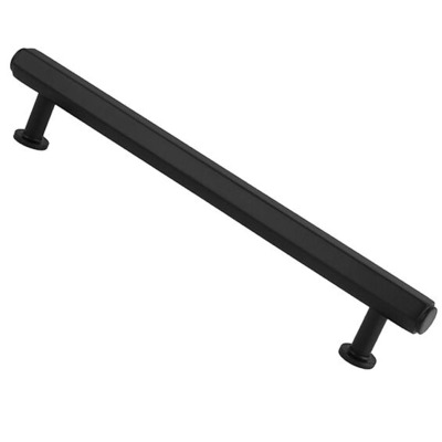 Alexander & Wilks Vesper Hex T-Bar Cupboard Pull Handle (128mm, 160mm OR 224mm c/c), Black - AW830-128-BL BLACK - 128mm c/c