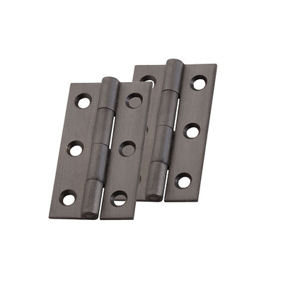 Alexander & Wilks Heavy Pattern Solid Brass Cabinet Butt Hinges (2", 2.5" OR 3"), Dark Bronze - AW050-CH-DBZ DARK BRONZE - 64mm x 35mm x 2.2mm