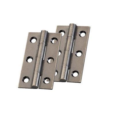 Alexander & Wilks Heavy Pattern Solid Brass Cabinet Butt Hinges (2", 2.5" OR 3"), Pewter - AW050-CH-PWT POLISHED PEWTER - 64mm x 35mm x 2.2mm