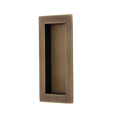 Alexander & Wilks Rectangular Flush Pull (100mm x 45mm), Antique Brass - AW911-100-AB ANTIQUE BRASS - 100mm x 45mm