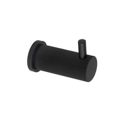 Alexander & Wilks Brunel Reeded Coat Hook, Black - AW776BL BLACK