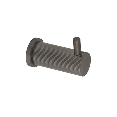 Alexander & Wilks Brunel Reeded Coat Hook, Dark Bronze PVD - AW776DBZPVD DARK BRONZE PVD