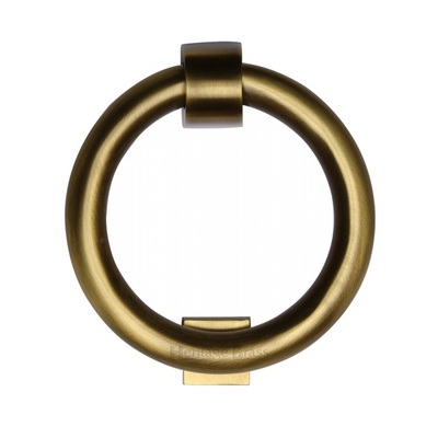 Heritage Brass Ring Door Knocker, Antique Brass - K1270-AT ANTIQUE BRASS