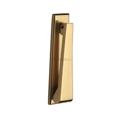 Heritage Brass Contemporary Slim Door Knocker, Polished Brass - K1310-PB POLISHED BRASS