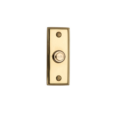 Heritage Brass Oblong Bell Push (83mm x 33mm), Polished Brass - V1180-PB POLISHED BRASS