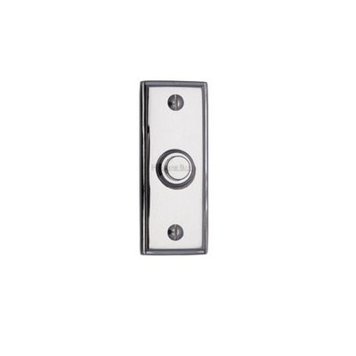 Heritage Brass Oblong Bell Push (83mm x 33mm), Polished Chrome - V1180-PC POLISHED CHROME