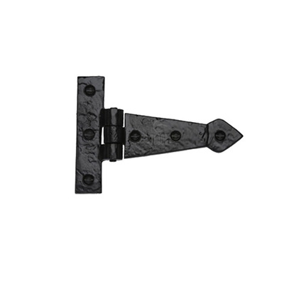 M Marcus Tudor Collection Short Tee Hinge (128mm), Rustic Black Iron - TC454 (sold in pairs) BLACK IRON - 128mm