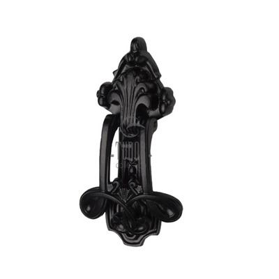 M Marcus Tudor Collection Ornate Door Knocker (204mm x 107mm), Rustic Black Iron - TC539 BLACK IRON - 204 x 107mm