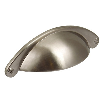 Hafele Knightsbridge Cup Handle (64mm c/c), Brushed Satin Nickel - 118.55.620 BRUSHED SATIN NICKEL