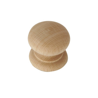 Hafele End Grain Wood Turned Cupboard Knob (34mm, 44mm OR 49mm Diameter), Unfinished Oak - 195.77.401 UNFINISHED OAK - 34mm